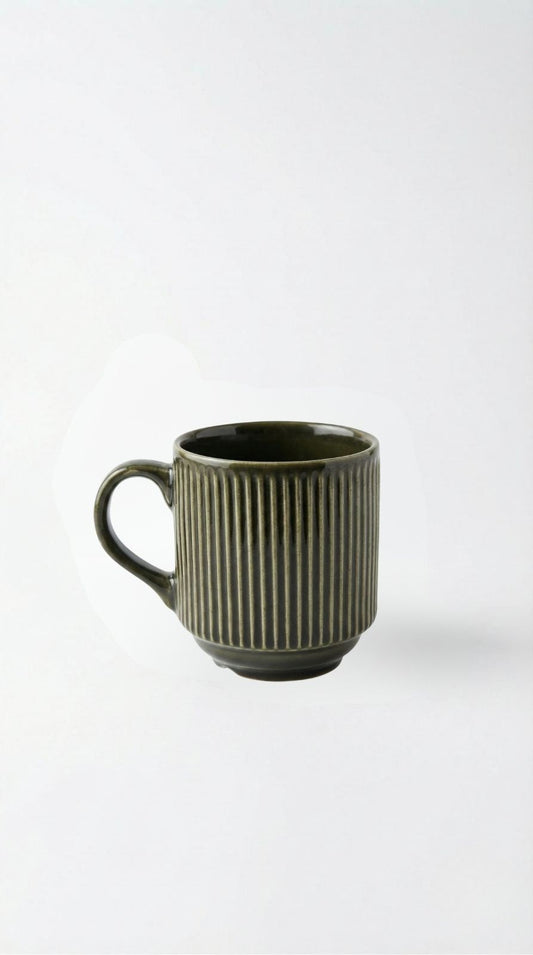 Porselen Çay & Kahve Fincanı | Zeytin Yeşili