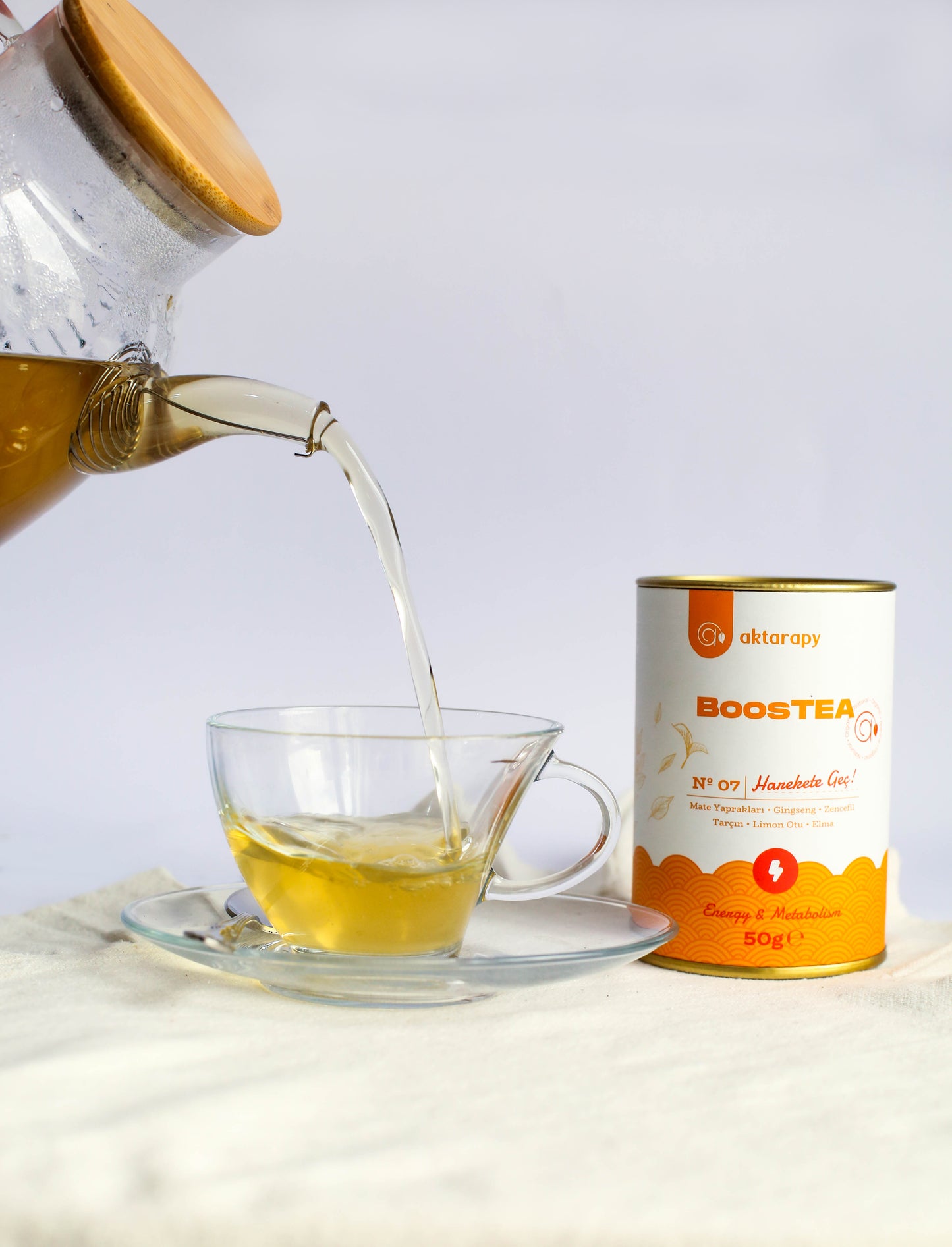 BoosTEA Enerji ve Metabolizma - Mate, Ginseng, Zencefil ve Limon Otu